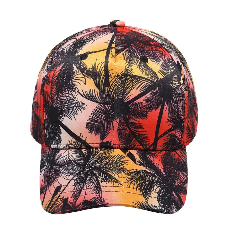 Printed Coconut Pattern Curved Cap - WAlMYe #