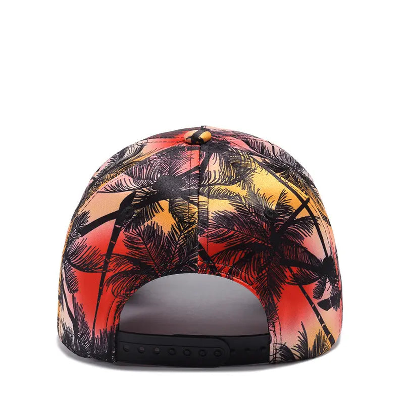 Printed Coconut Pattern Curved Cap - WAlMYe #