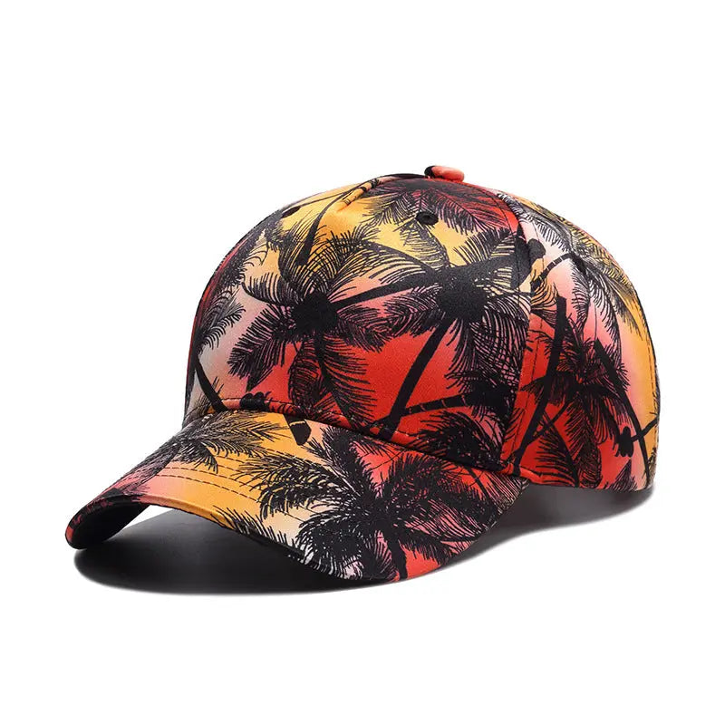 Printed Coconut Pattern Curved Cap - WAlMYe #