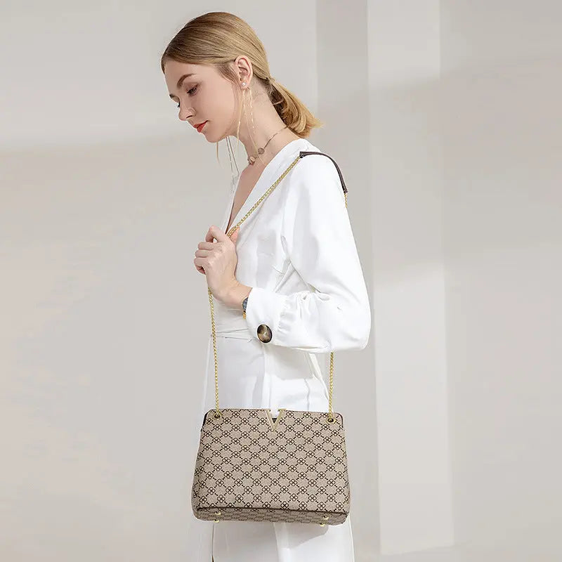 Printed Underarm One Shoulder Cross-body Chain Handbag Female - WAlMYe #