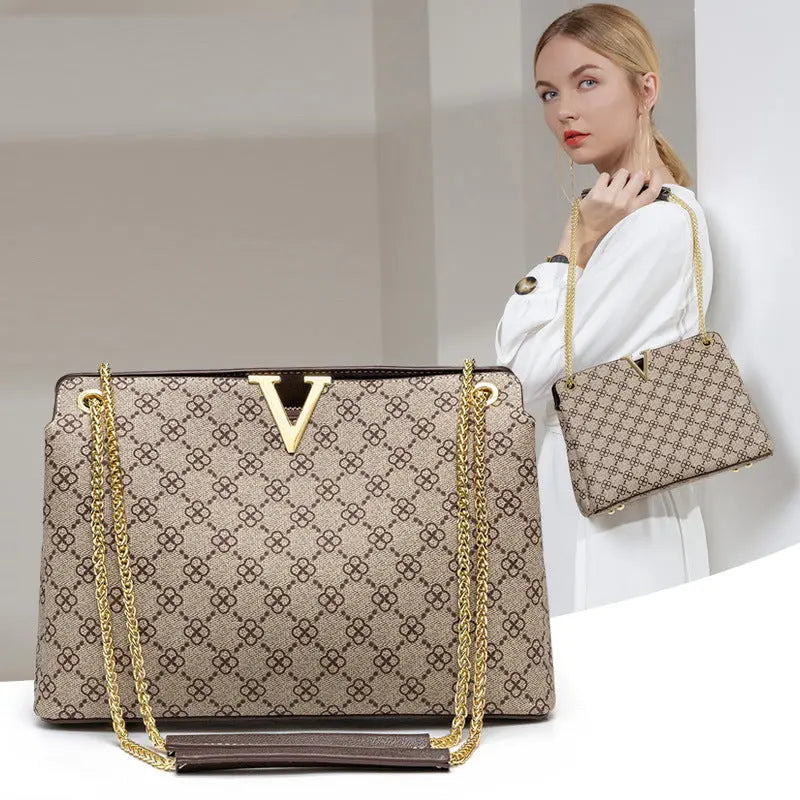Printed Underarm One Shoulder Cross-body Chain Handbag Female - WAlMYe #