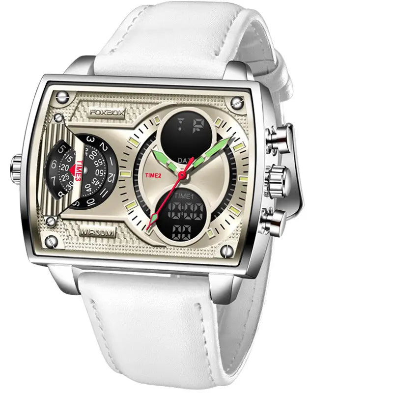 Quartz Electronic Dual Display Multi-function Square - WAlMYe #