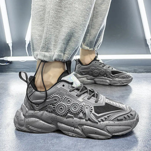 Men's Chunky Sports Sneakers – Lightweight Round-Toe Dad Shoes | WALMYE
