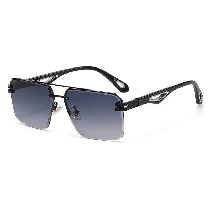 Rimless Cut Edge Fashion Double Beam Sunglasses - WAlMYe #