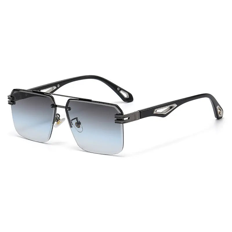 Rimless Cut Edge Fashion Double Beam Sunglasses - WAlMYe #
