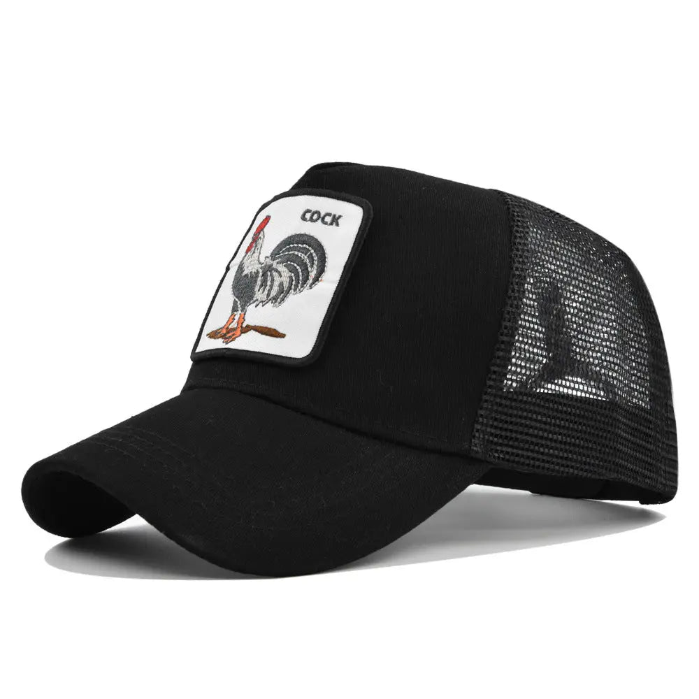 Rooster Animal Embroidered Baseball Mesh Hat - WAlMYe #