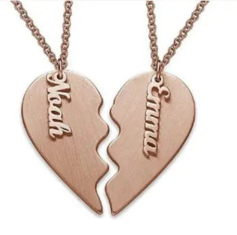 S925 pure silver love 1-2 couples jewelry necklace - WAlMYe #