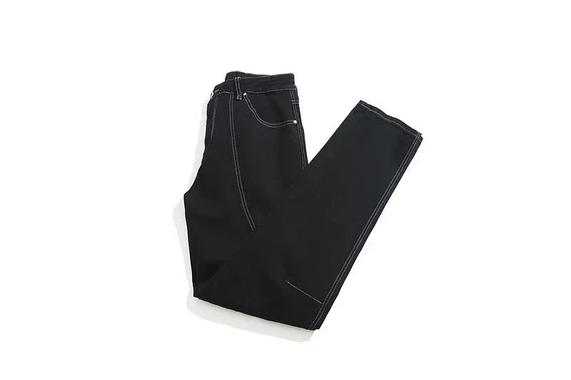 Scimitar Side Zipper Loose Fashion Jeans - WAlMYe #