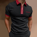 Short Sleeve Lapel Casual Solid Color Suit - WAlMYe #