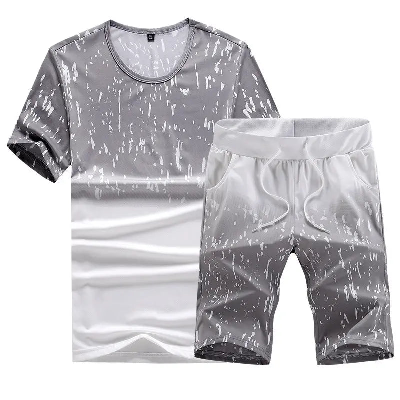 Short Sleeved Suit Men's Summer Leisure Sports Suit - WAlMYe #