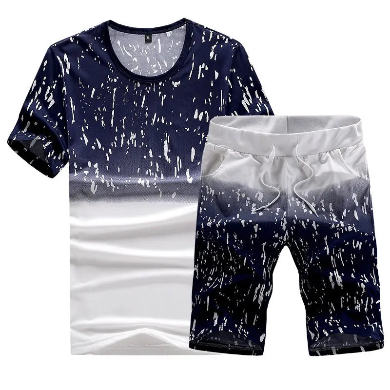 Short Sleeved Suit Men's Summer Leisure Sports Suit - WAlMYe #
