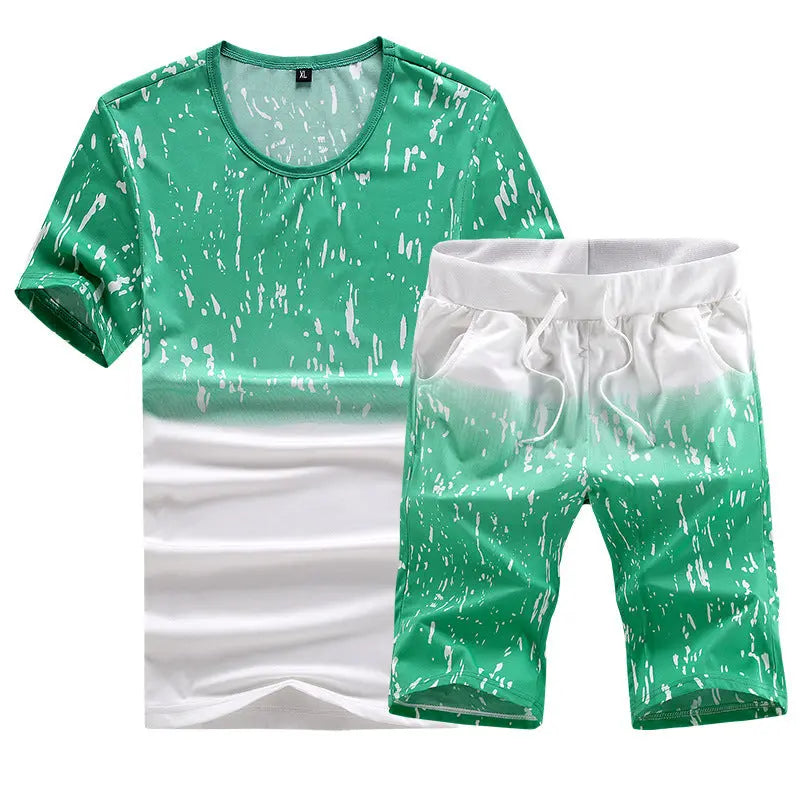 Short Sleeved Suit Men's Summer Leisure Sports Suit - WAlMYe #