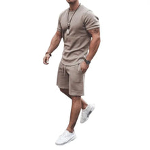 Load image into Gallery viewer, Short-Sleeved Two-Piece Sports Casual Men&#39;S Suit - WAlMYe #
