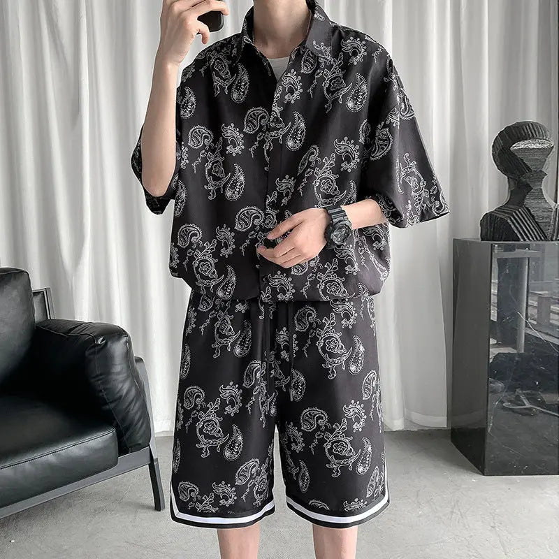 Simple Sports And Leisure Three-Piece Suit Men's Loose Thin Section - WAlMYe #