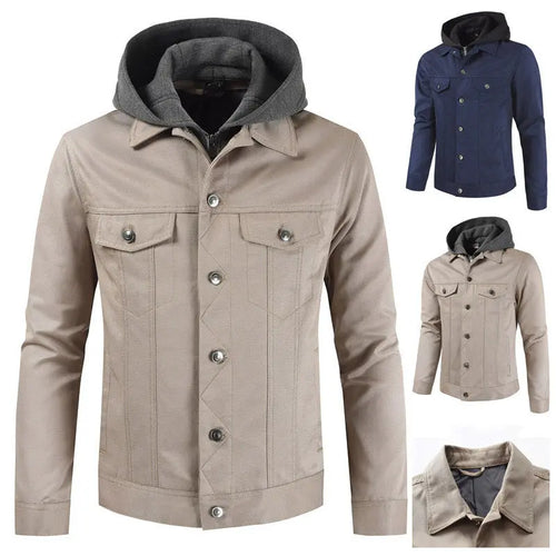 Single-breasted Casual Youth Jacket With Detachable Collar - WAlMYe #