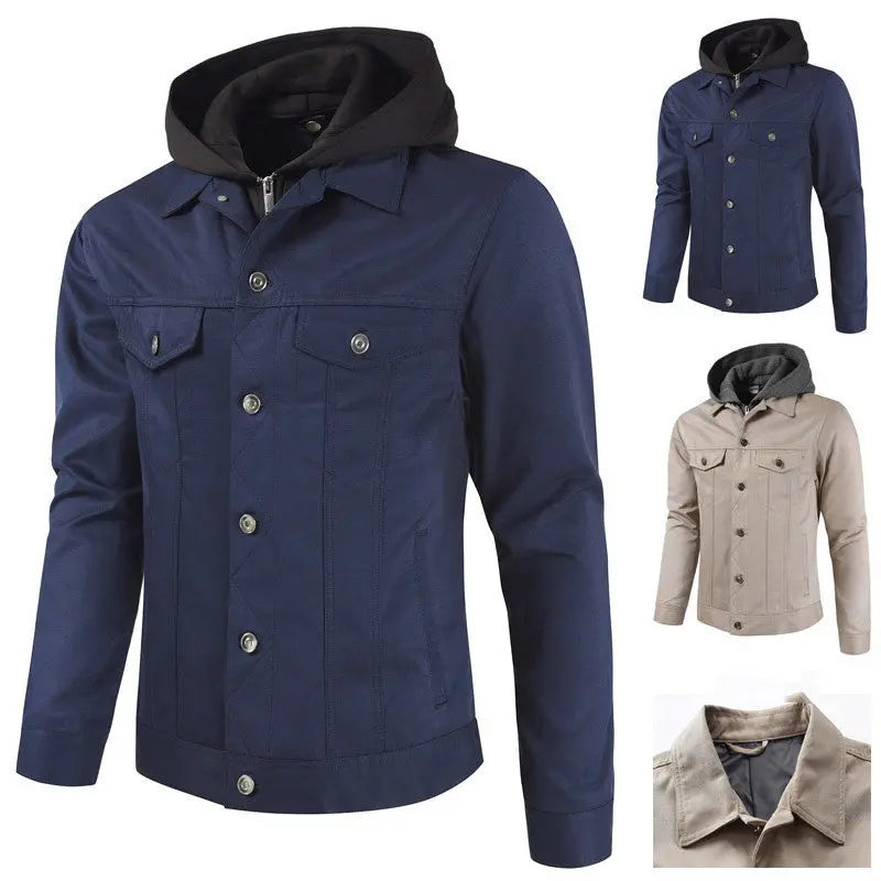 Single-breasted Casual Youth Jacket With Detachable Collar - WAlMYe #