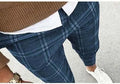 Solid Color Men's Plaid Casual Pants Trousers - WAlMYe #