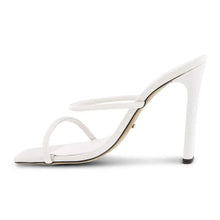 Load image into Gallery viewer, Square Toe Thick Heel Super High Heel Sandals White High Heels - WAlMYe #
