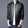 Stand-Up Collar Casual  Leather - WAlMYe #