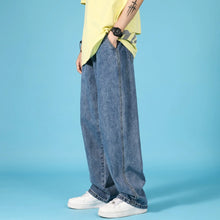 Load image into Gallery viewer, Straight Loose Jeans Men Casual Trousers Hip Hop Cargo Denim Pants With Zipper - WAlMYe #
