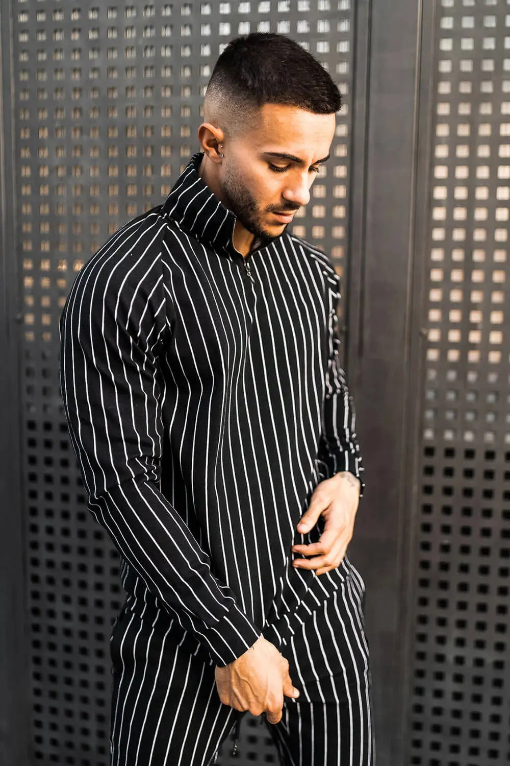 Striped Leisure Sports Running Two-Piece Suit - WAlMYe #