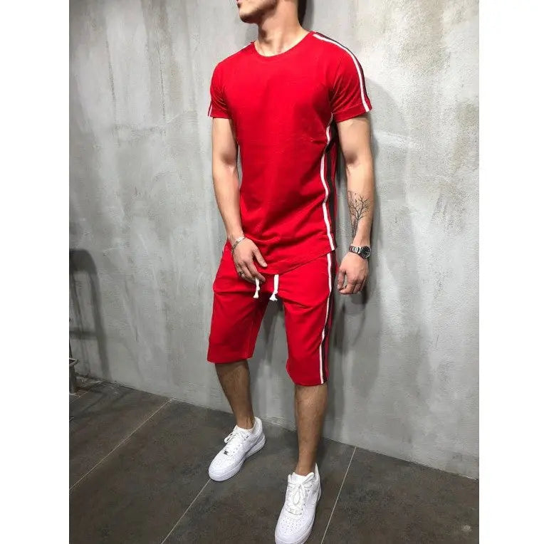 Striped stitching hip-hop men's suit - WAlMYe #