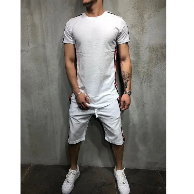 Striped stitching hip-hop men's suit - WAlMYe #