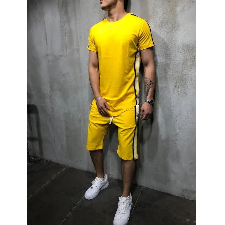 Striped stitching hip-hop men's suit - WAlMYe #