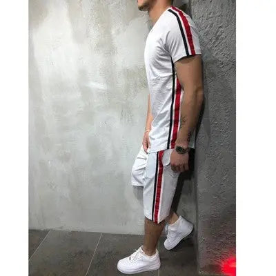 Striped stitching hip-hop men's suit - WAlMYe #