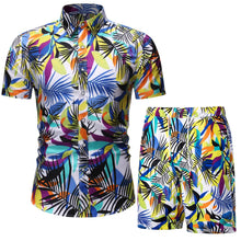 Load image into Gallery viewer, Summer Men&#39;s Casual Suit Korean Style Slim Short-Sleeved Shirt Men&#39;s Beachwear - WAlMYe #
