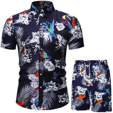 Load image into Gallery viewer, Summer Men&#39;s Casual Suit Korean Style Slim Short-Sleeved Shirt Men&#39;s Beachwear - WAlMYe #
