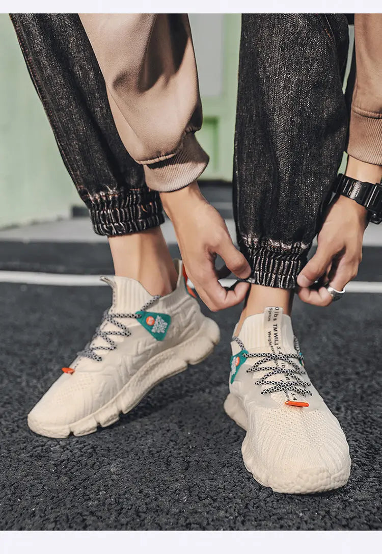 Summer New Men's Shoes Fashion Flying Woven Shoes Mesh Shoes - WAlMYe #