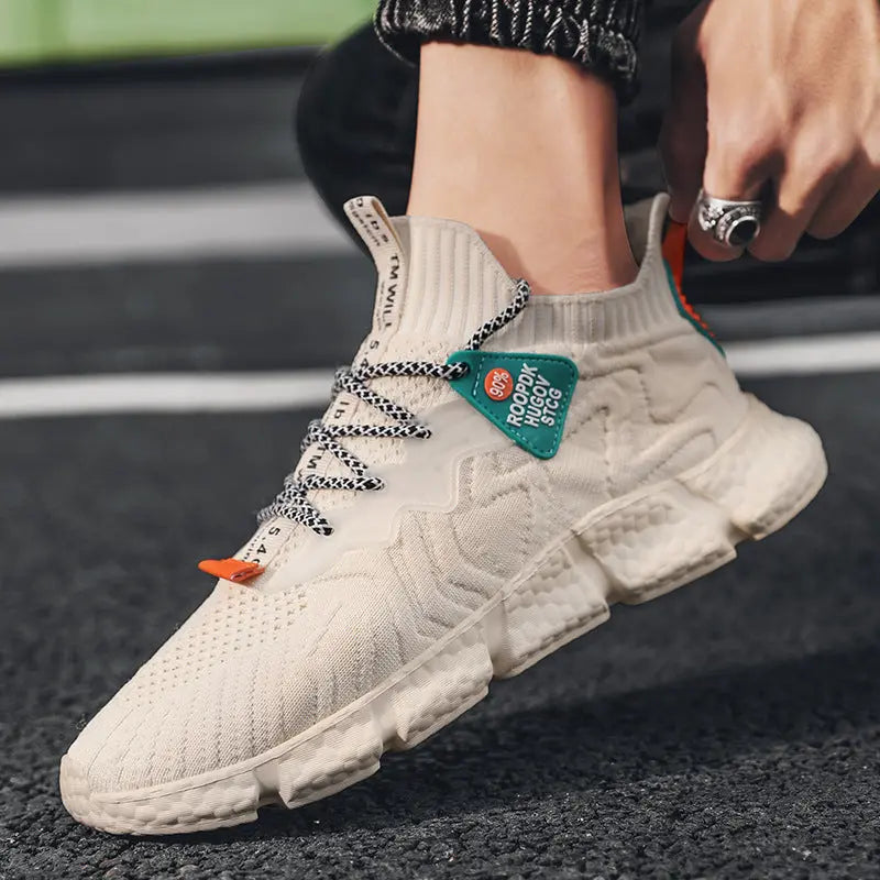 Summer New Men's Shoes Fashion Flying Woven Shoes Mesh Shoes - WAlMYe #