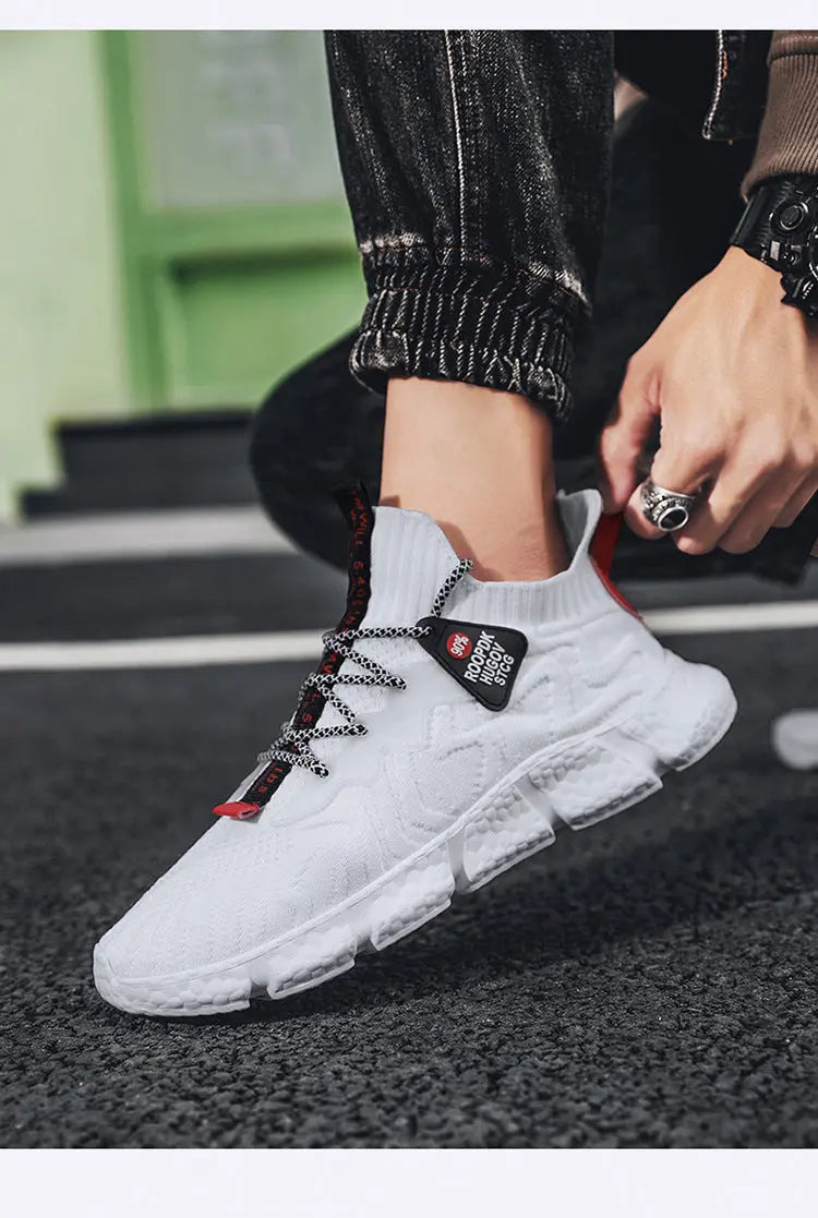 Summer New Men's Shoes Fashion Flying Woven Shoes Mesh Shoes - WAlMYe #