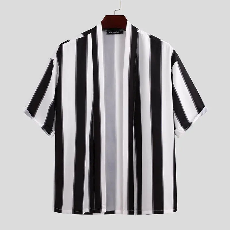 Summer Short Men's Striped Beach Pajamas Suit - WAlMYe #