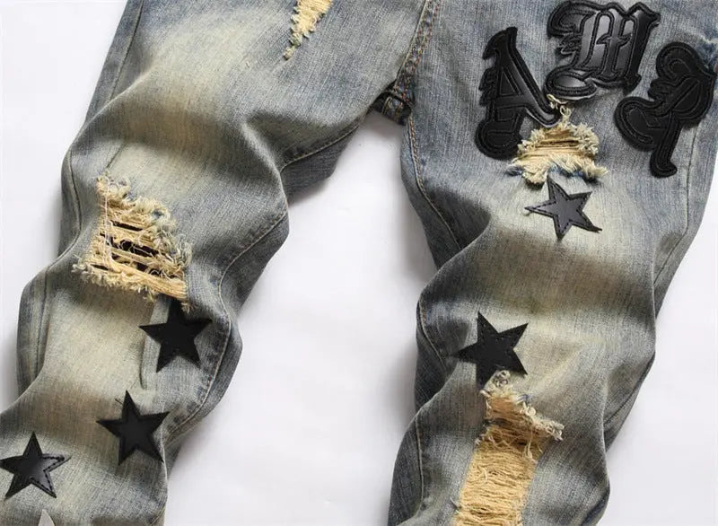 Summer Street Men's Jeans Embroidered Cotton - WAlMYe #