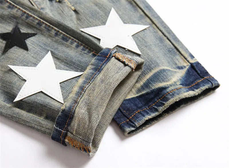 Summer Street Men's Jeans Embroidered Cotton - WAlMYe #