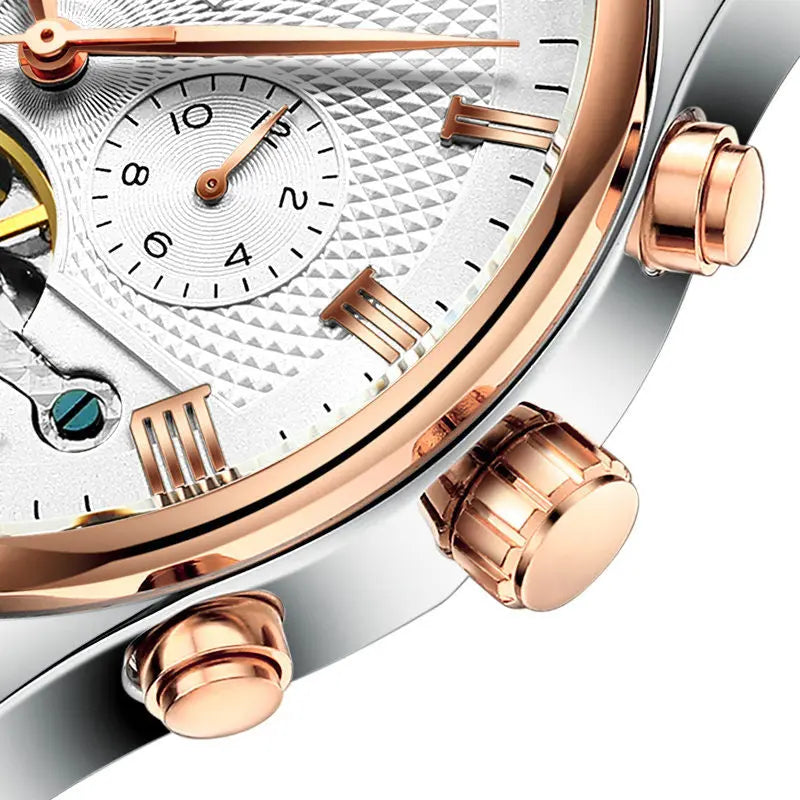 Swiss automatic hollow tourbillon mechanical watch men - WAlMYe #