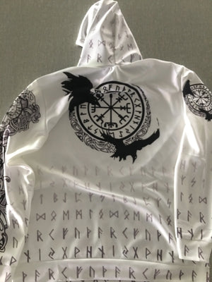 Tattoo Fashion Sportswear Casual Colorful 3D Printing Zipper Hoodie - WAlMYe #