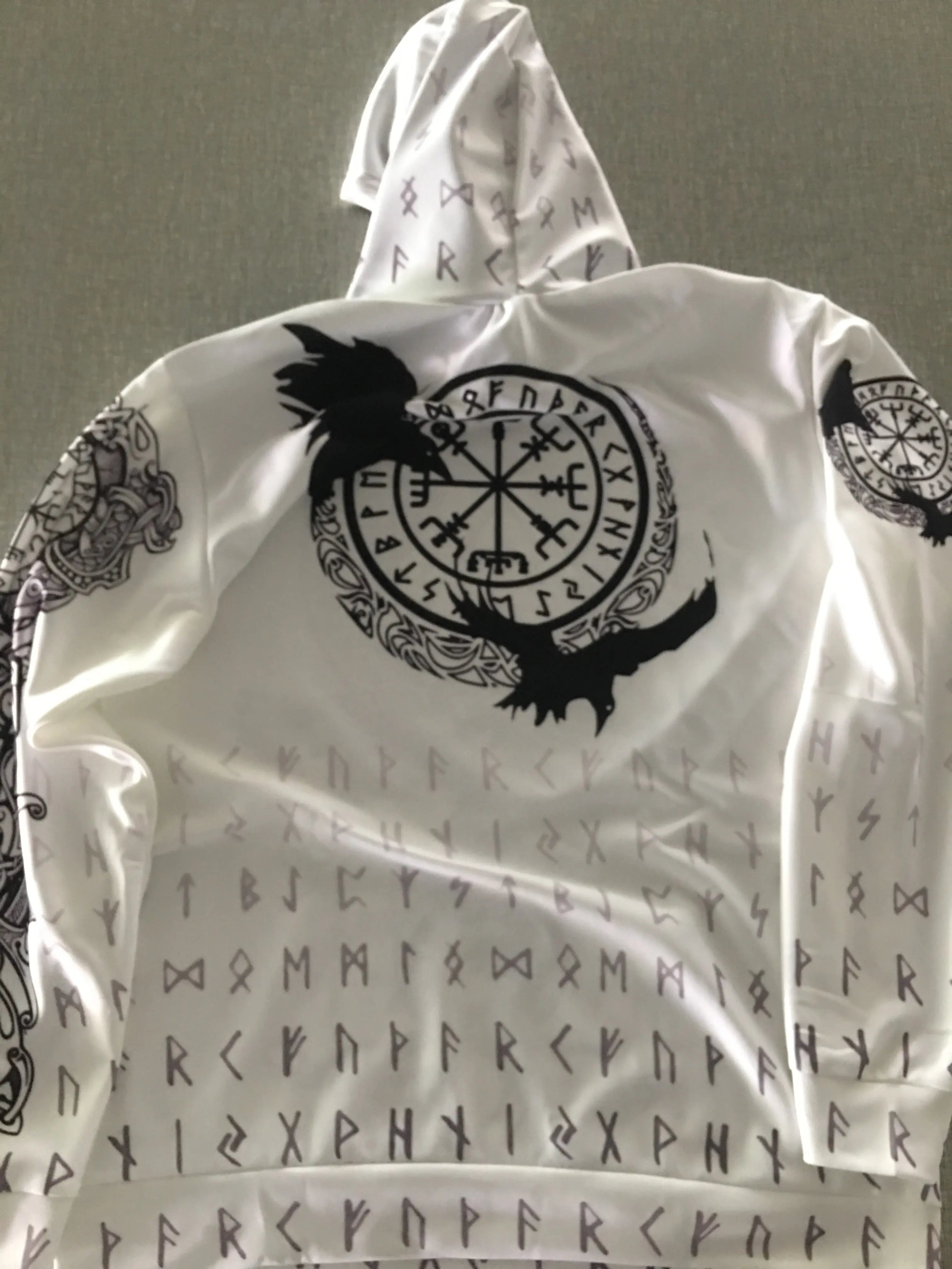 Tattoo Fashion Sportswear Casual Colorful 3D Printing Zipper Hoodie - WAlMYe #