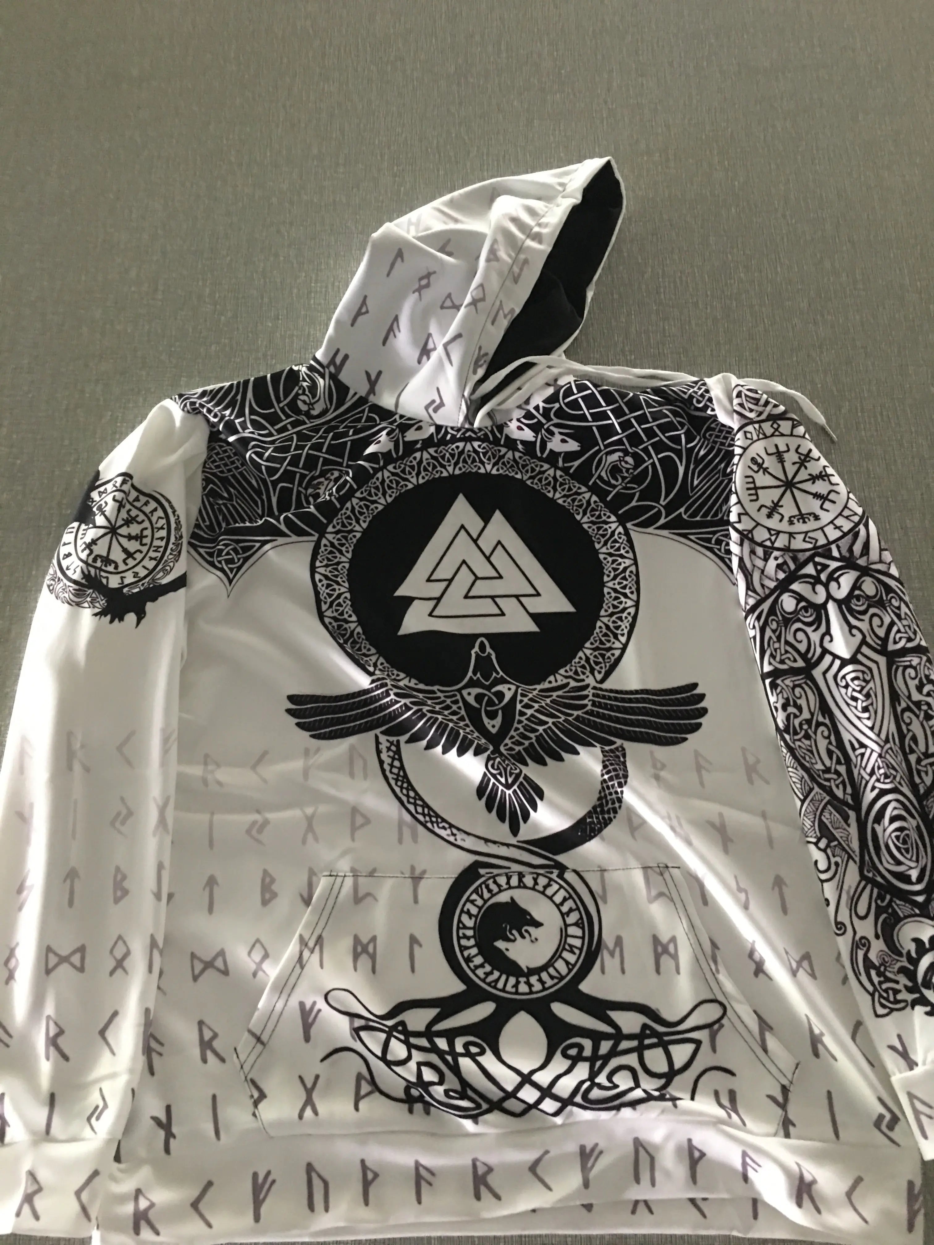 Tattoo Fashion Sportswear Casual Colorful 3D Printing Zipper Hoodie - WAlMYe #