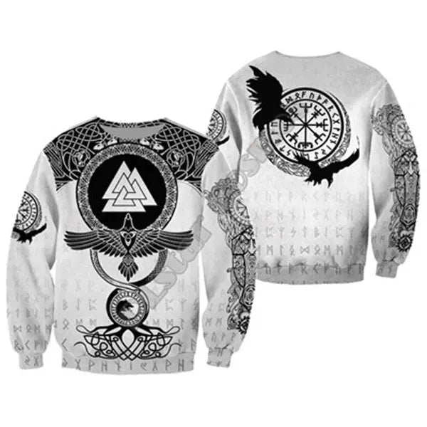 Tattoo Fashion Sportswear Casual Colorful 3D Printing Zipper Hoodie - WAlMYe #
