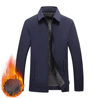 Thickened Middle-Aged And Elderly Men's Jacket Fit Lapel - WAlMYe #