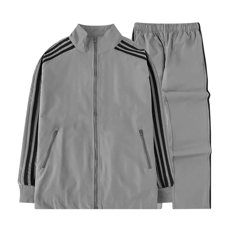 Three-bar Sports Suit Men's Long-sleeved Top Ins Jacket Couple Suit - WAlMYe #