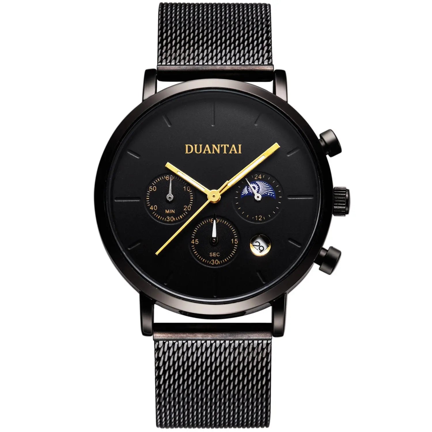 Three-eye, six-hand, multi-calendar quartz watch - WAlMYe #