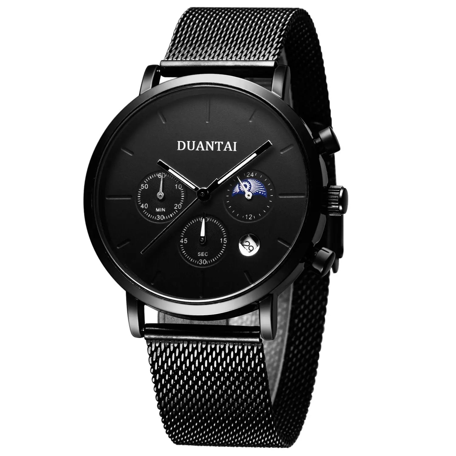 Three-eye, six-hand, multi-calendar quartz watch - WAlMYe #