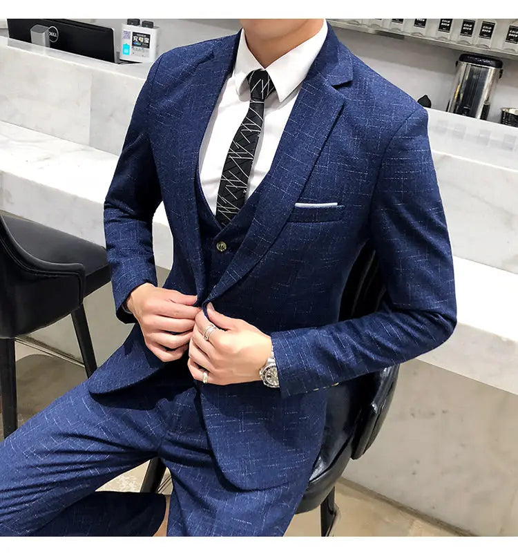 Three-piece wedding dress for men - WAlMYe #