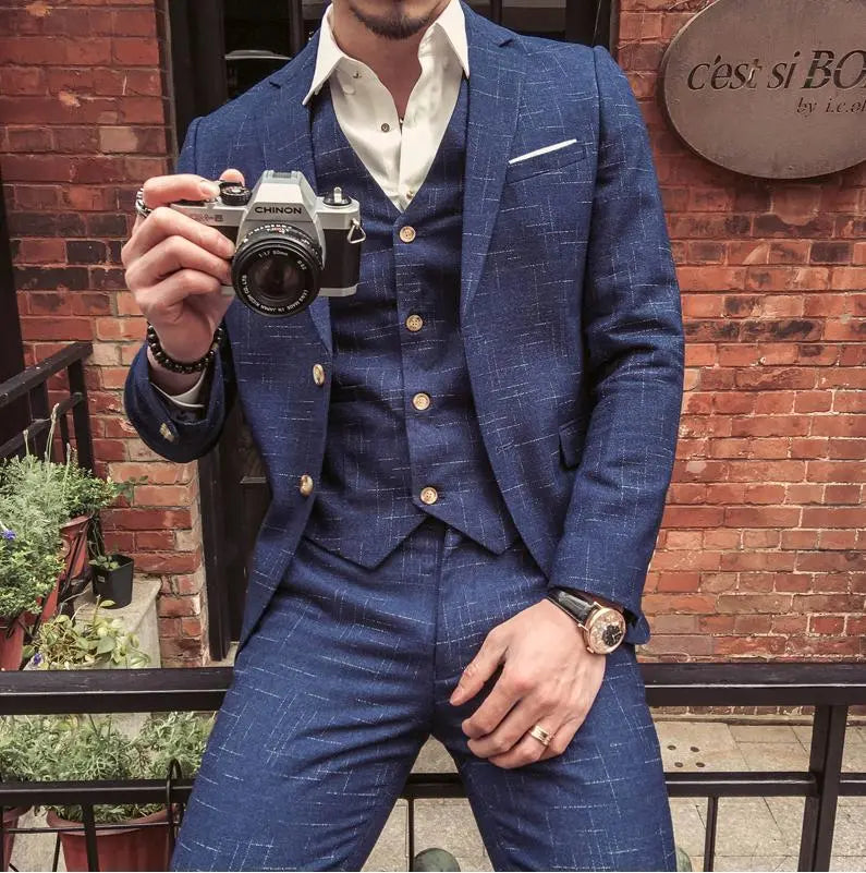 Three-piece wedding dress for men - WAlMYe #