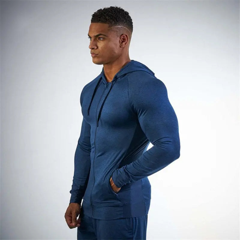 Top leisure sports outdoor sweater hooded jacket men - WAlMYe #
