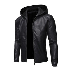 Load image into Gallery viewer, Trendy Casual Hooded Leather Jacket - WAlMYe #
